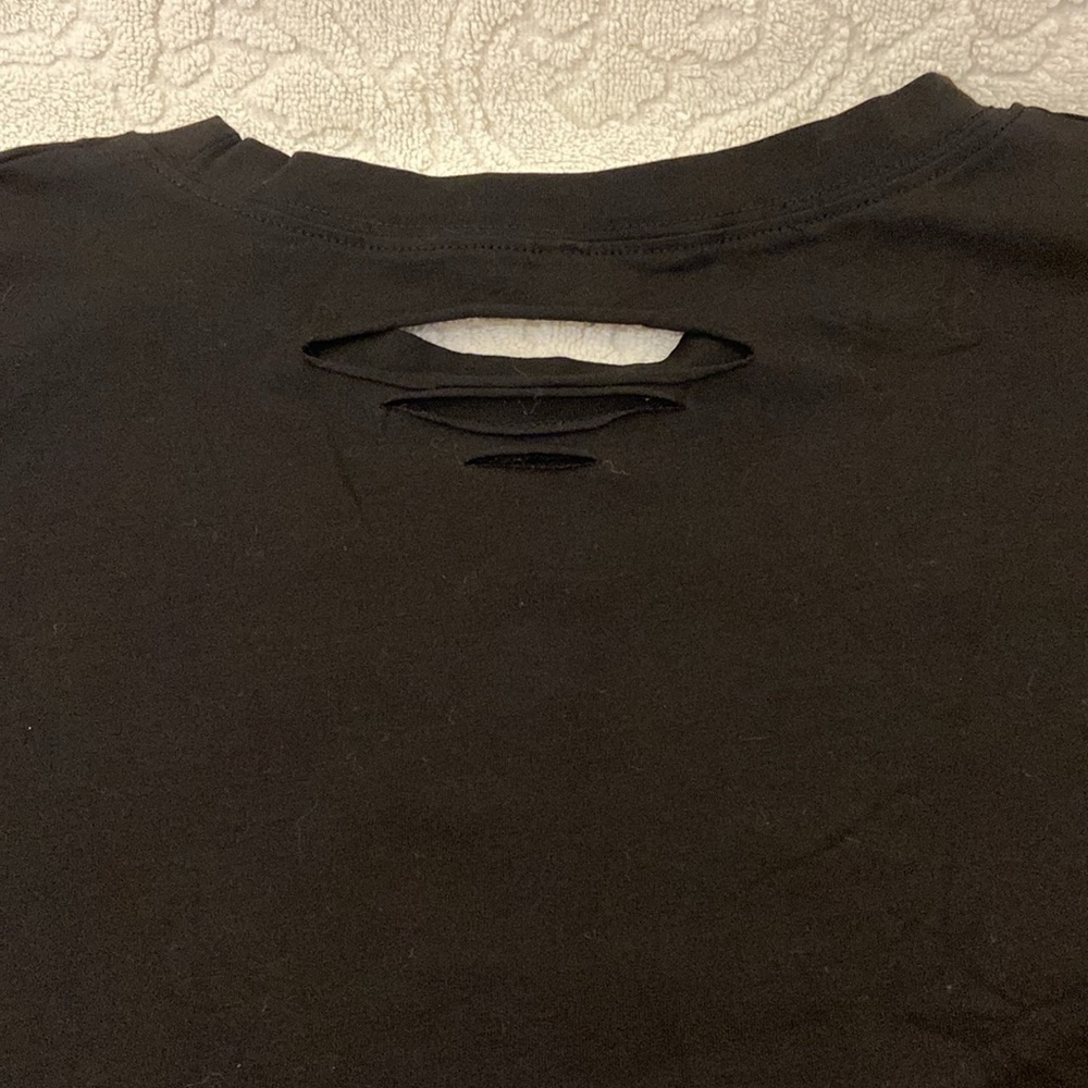 Black Crop Top with Cartoon Characters​​​​​ - Picture 4 of 6